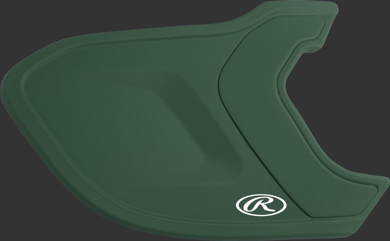A matte dark green MEXT Mach EXT batting helmet extension