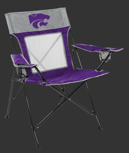 Front of Rawlings Purple and Grey NCAA Kansas State Wildcats Game Changer Chair With Team Logo SKU #00643033111