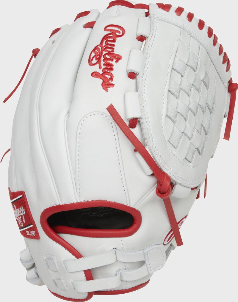 White back of a Liberty Advanced 12.5" basket web glove with a pull strap back - SKU: RLA125-3S