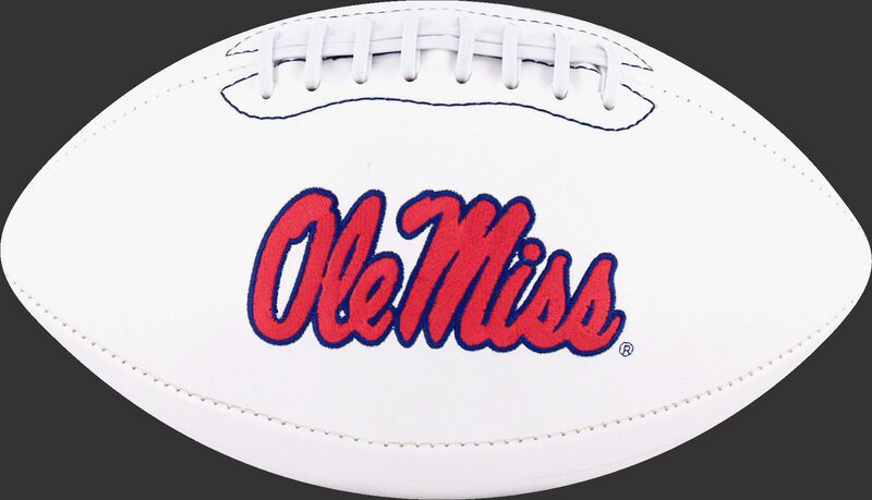 White NCAA Ole Miss Rebels Football With Team Logo SKU #05733087121