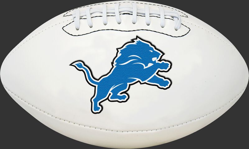 White NFL Detroit Lions Football With Team Logo SKU #06541067811