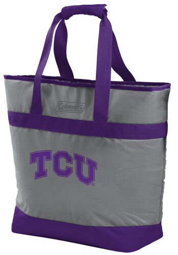 Rawlings TCU Horned Frogs 30 Can Tote Cooler In Team Colors With Team Logo On Front SKU #07883177111