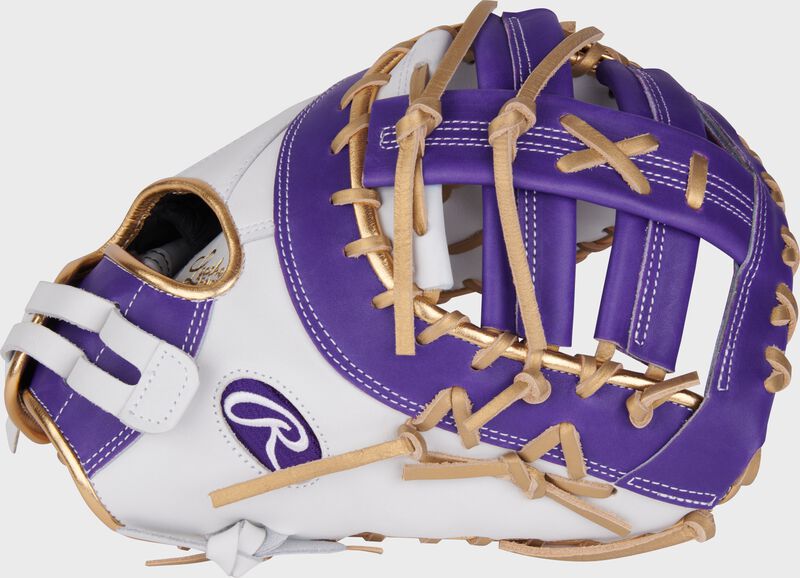 Liberty Advanced Color Series 13 in 1st Base Mitt, White/Purple, Left