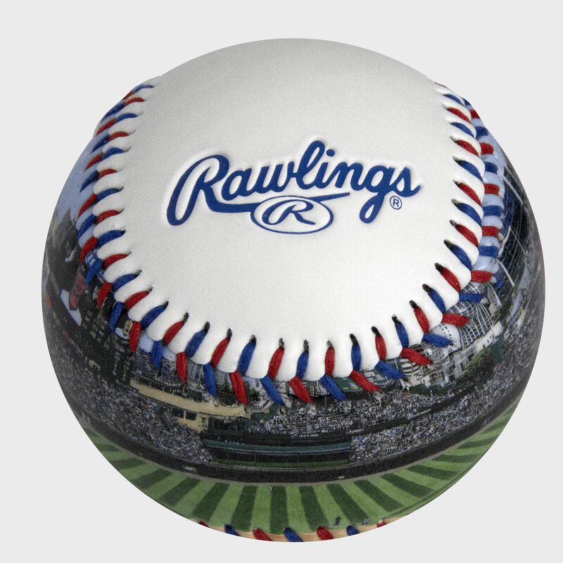 Rawlings logo on a Chicago Cubs team stadium ball