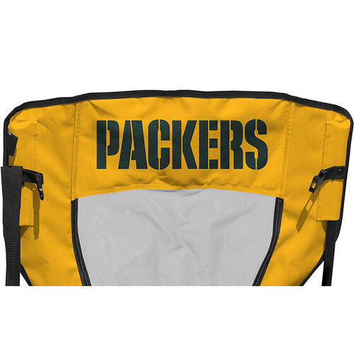 Back of Rawlings Green and Yellow NFL Green Bay Packers High Back Chair With Team Name SKU #09211068518