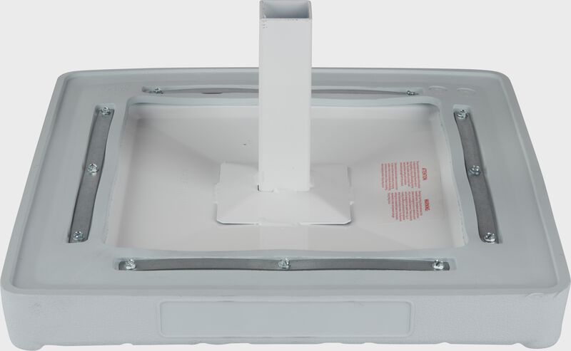 A white Rawlings Jack Corbett Hollywood base on it's top with the stanchion sticking up - SKU: JCHB