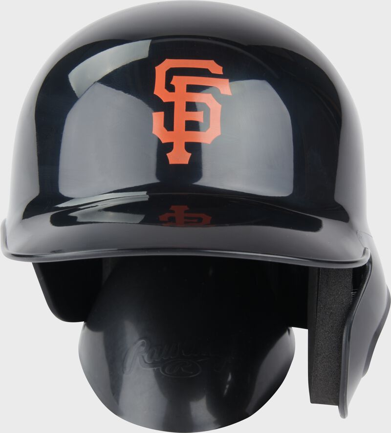 A black San Francisco Giants mini replica helmet
