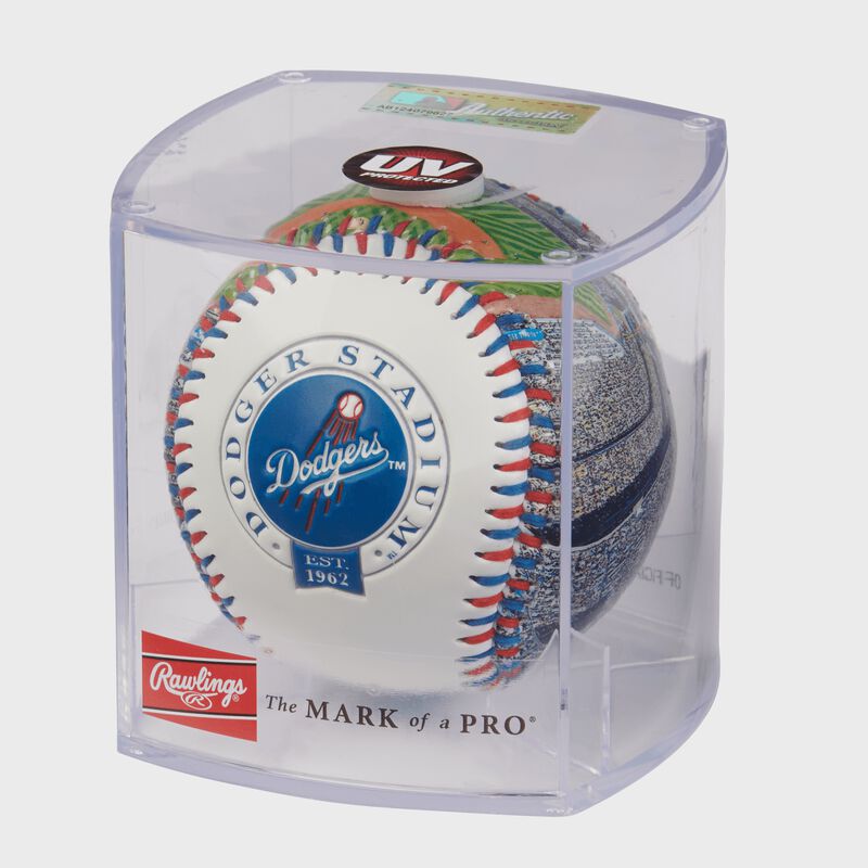 MLB Los Angeles Dodgers stadium baseball in a display case