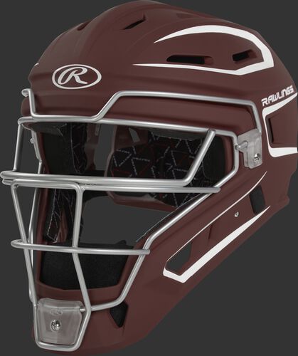 CHV27J cardinal Velo 2.0 youth catcher's helmet with white trim