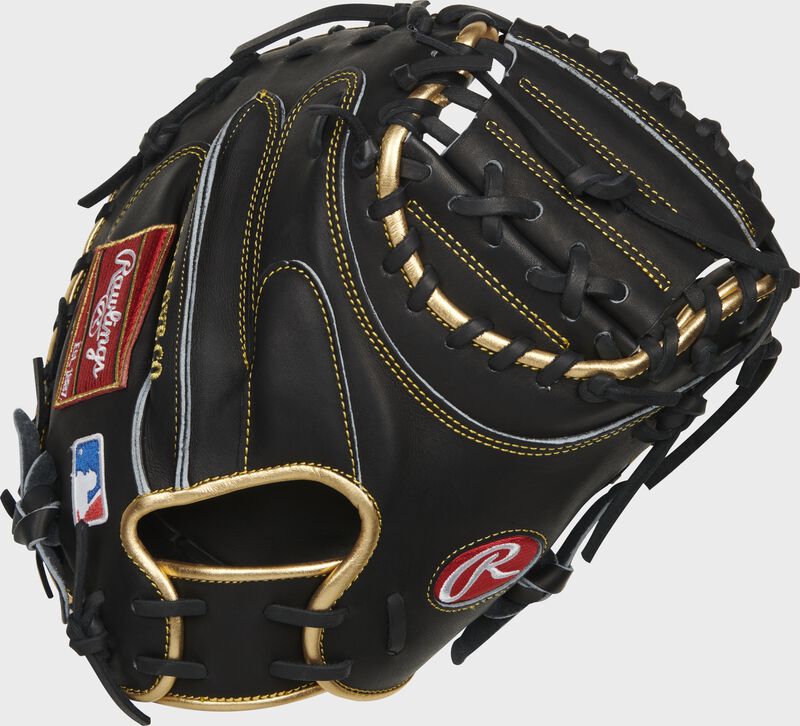 Back of a black Heart of the Hide Gary Sanchez catcher's mitt - SKU: PROGS24