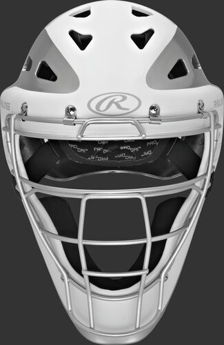 Velo Youth Catchers Helmet White/Silver