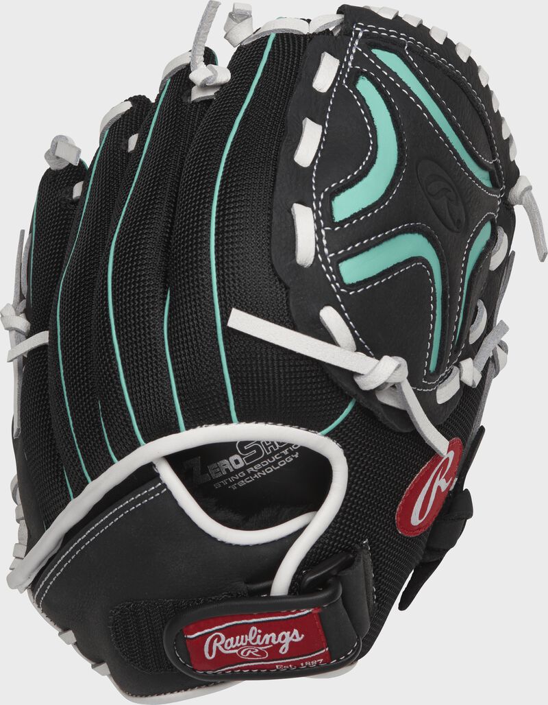 CL110BMT 11-inch youth Champion Lite softball infield glove with a black back and Velcro adjustable wrist strap