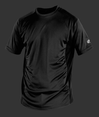 Front of Rawlings Black Youth Short Sleeve Shirt - SKU #YSBASE