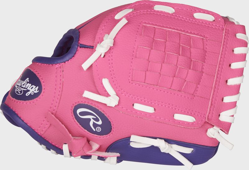 Web back view of Players Series 9 in Softball glove with Soft Core Ball