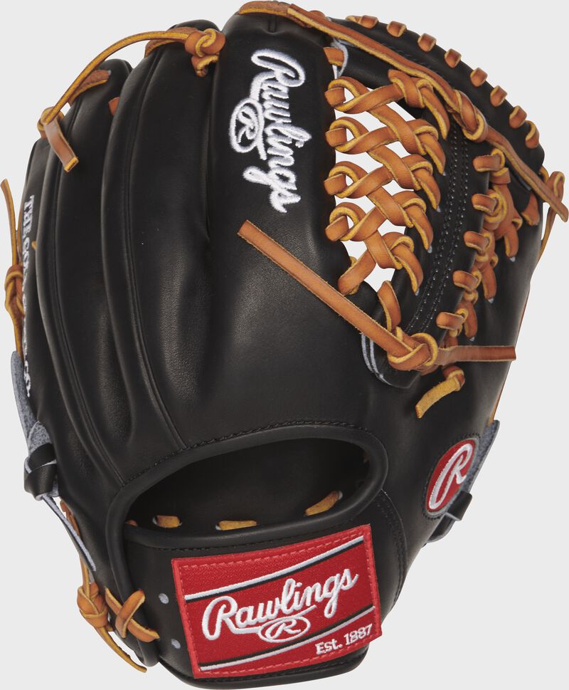 PRO204-4JBT 11.5-inch Heart of the Hide Modified Trap-Eze web glove with a black back