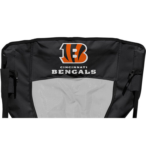 Back of Rawlings Orange and Black NFL Cincinnati Bengals High Back Chair With Team Name SKU #09211063518