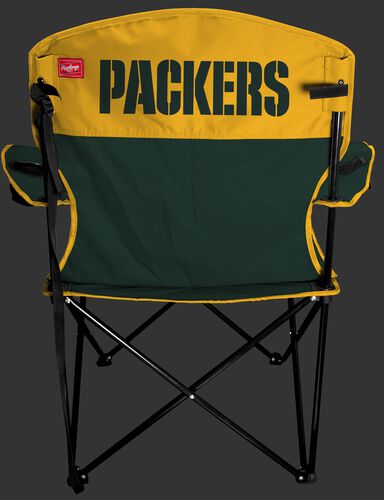 Back of Rawlings Green and Yellow NFL Green Bay Packers Lineman Chair With Team Name SKU #31021068111