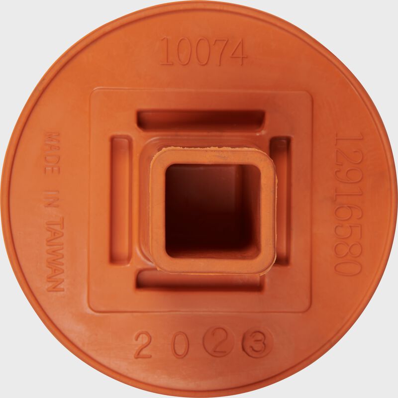 Bottom of an orange mushroom cap plug - SKU: RMAP