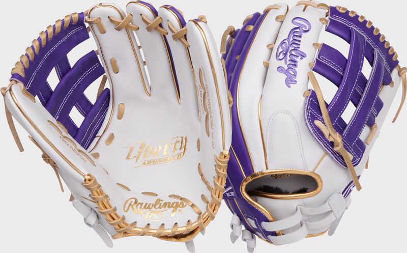Liberty Advanced Color Series 12.75 in Outfield Glove, White/Purple, Right