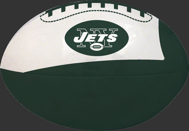 Green and White NFL New York Jets Football With Team Logo SKU #07831079114