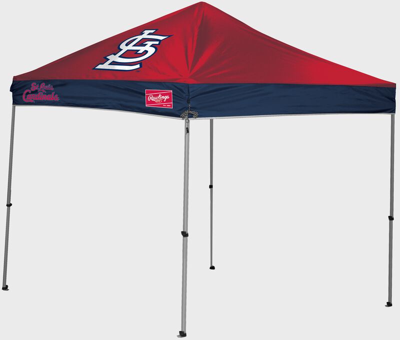 A St. Louis Cardinals 9x9 straight leg canopy loading=