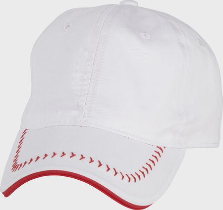 Women's White Baseball Stitch Hat