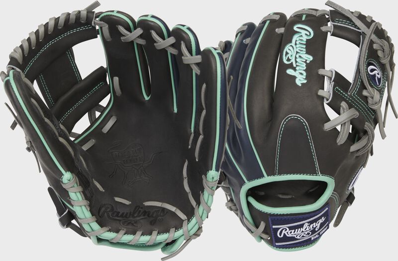 Back & palm view of a Rawlings Heart of the Hide R2G 11.5" ContoUR fit infield glove - SKU: PROR204U-2DS