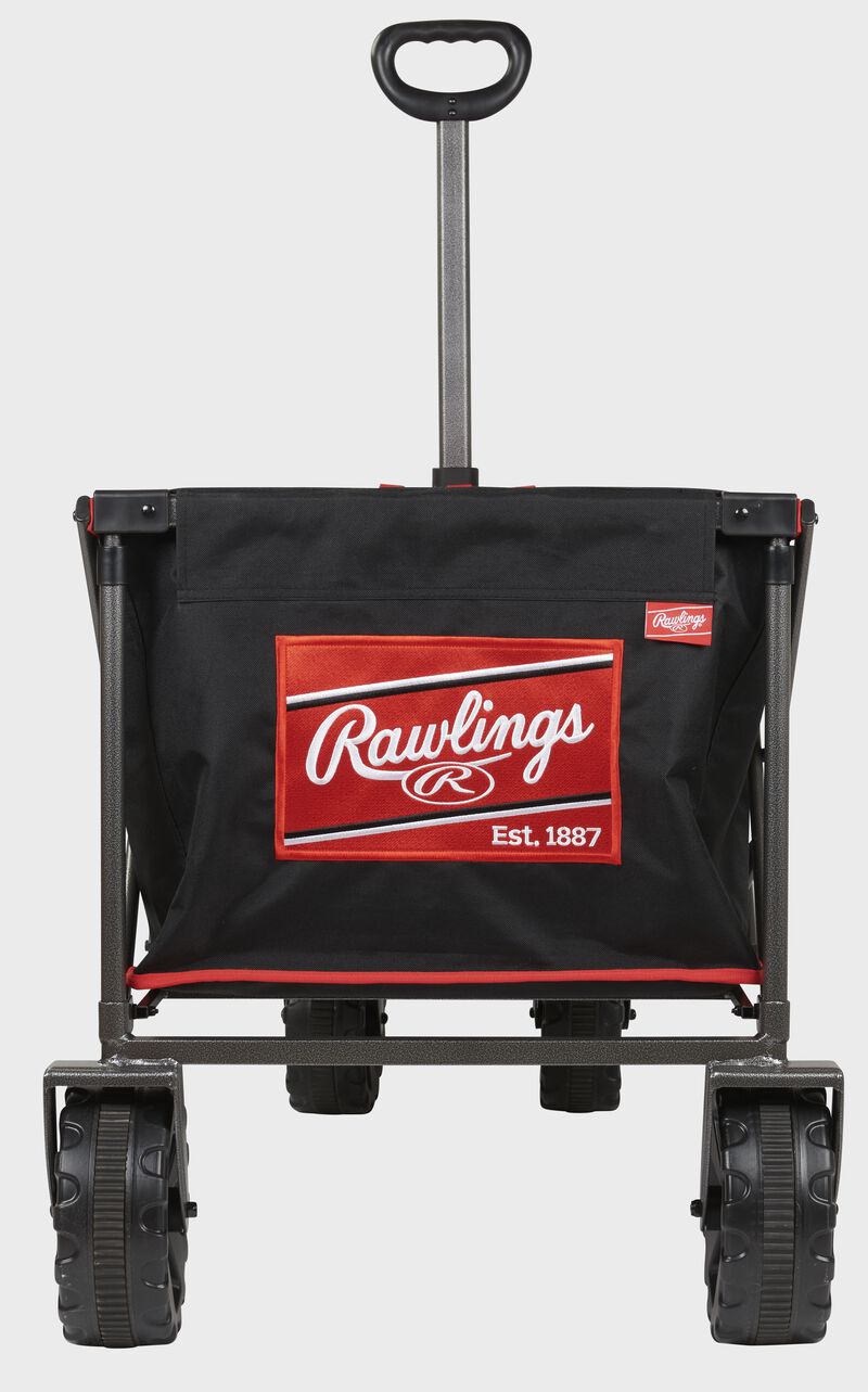 Rawlings patch on the back panel of a Rawlings utility wagon - SKU: 00944043511