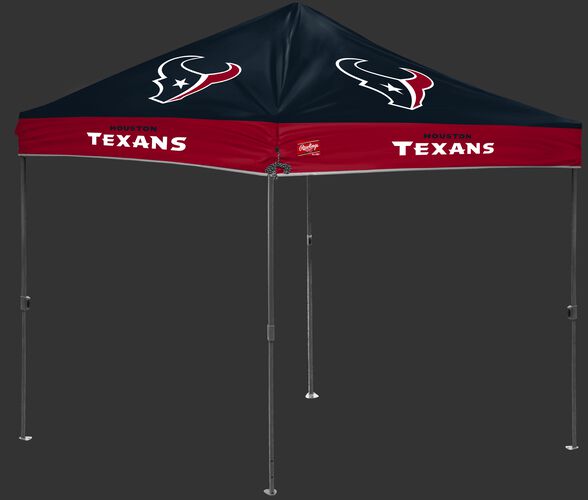 A navy/red NFL Houston Texans 10x10 canopy with team logos on each side - SKU: 02231093111