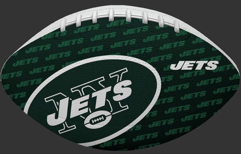 Green side of a NFL New York Jets Gridiron football with the team logo SKU #09501079122