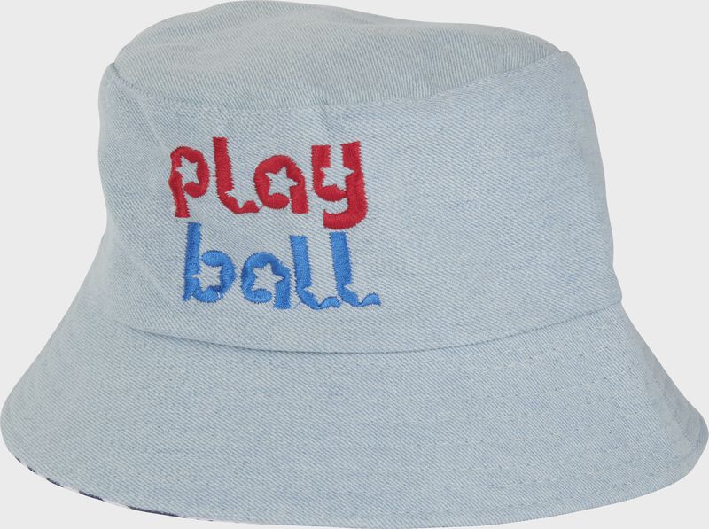 A Rawlings Play Ball denim reversible bucket hat - SKU: P16356