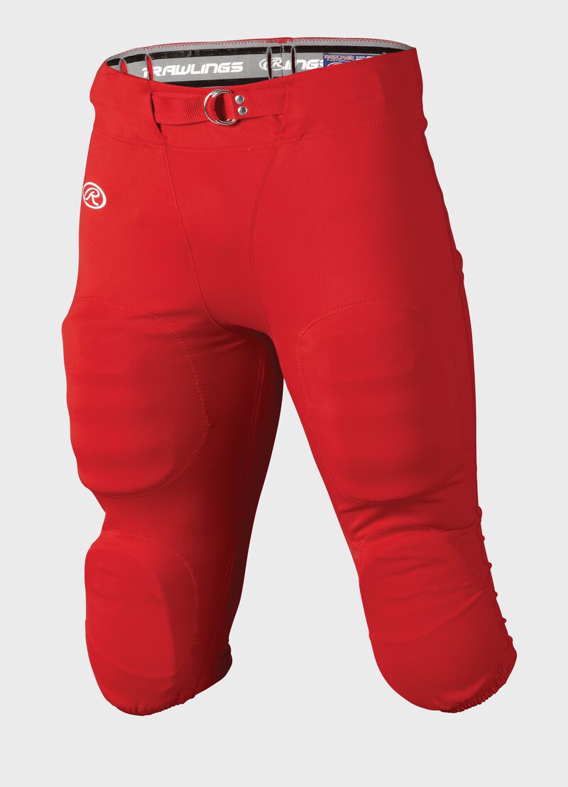 Front of Rawlings Scarlet Adult Slotted Football Pant - SKU #FP147