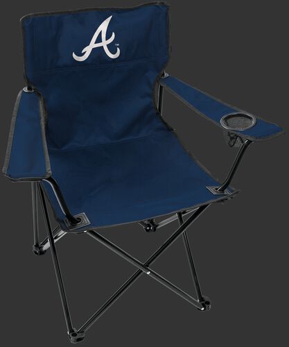 Front of Rawlings Navy Blue MLB Atlanta Braves Gameday Elite Chair With Team Logo SKU #06110005111