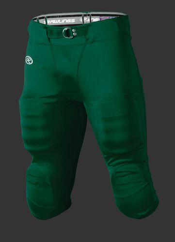 Front of Rawlings Dark Green Adult Slotted Football Pant - SKU #FP147