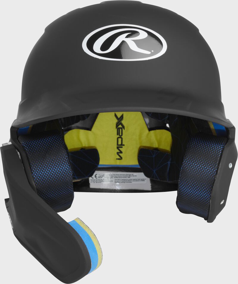 Front view of Rawlings Mach Carbon Batting Helmet - SKU: MAAL