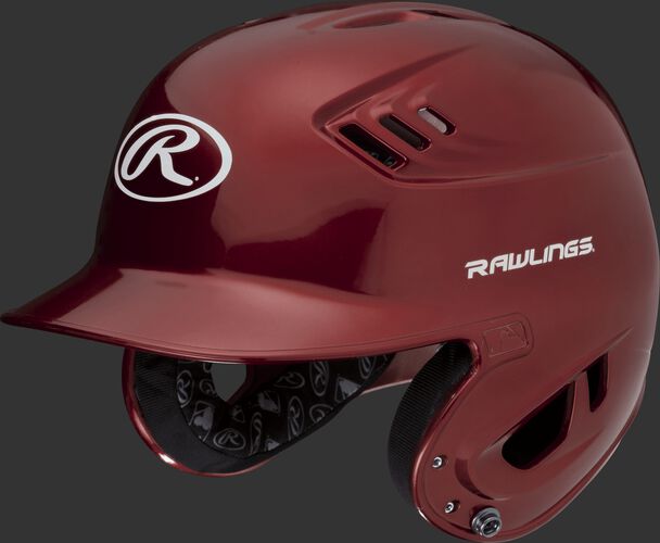 A metallic cardinal R16S Velo senior batting helmet with Cool-Flo vents