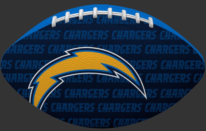 Navy blue side of a NFL Los Angeles Chargers Gridiron football with the team logo SKU #09501083121