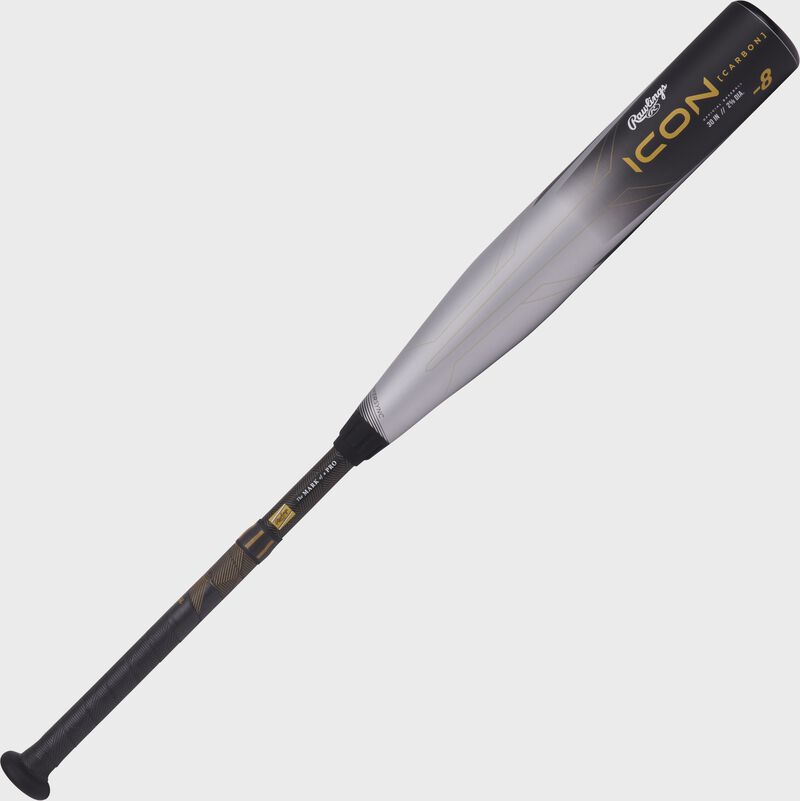 Angled view of a 2023 Rawlings Icon -8 USA baseball bat - SKU: RUS3I8