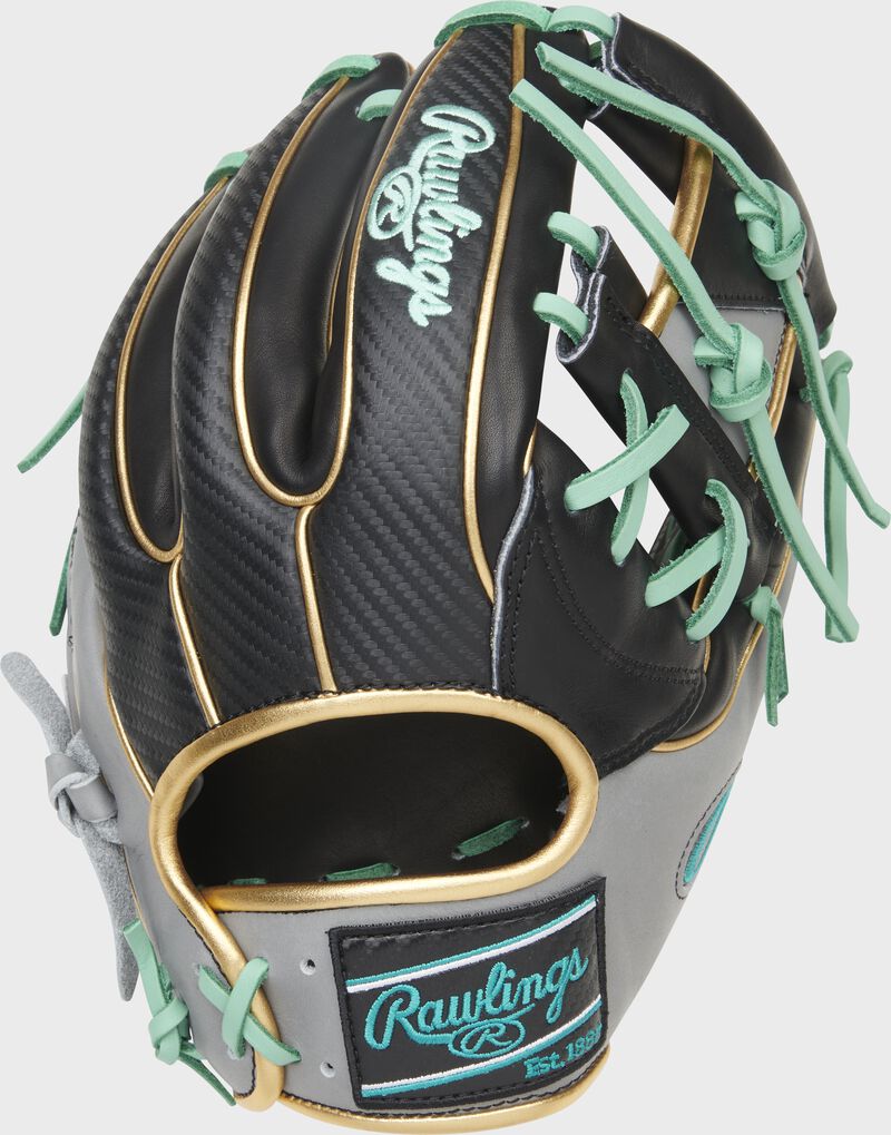 Black Hyper Shell back of a Heart of the Hide 11.5" I-web glove - SKU: PRO934-2BCF