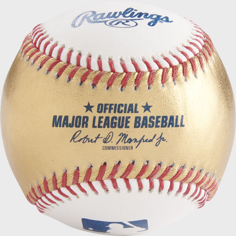 A gold/white MLB gold official MLB baseball - SKU: RSGEA-ROMLBG/W-R