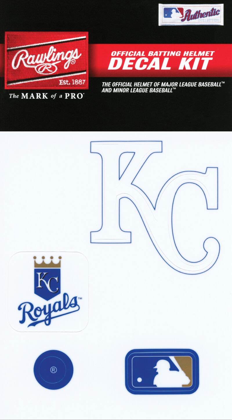Rawlings MLB Kansas City Royals Decal Kit With Team Logos and MLB Logo SKU #MLBDC-KC