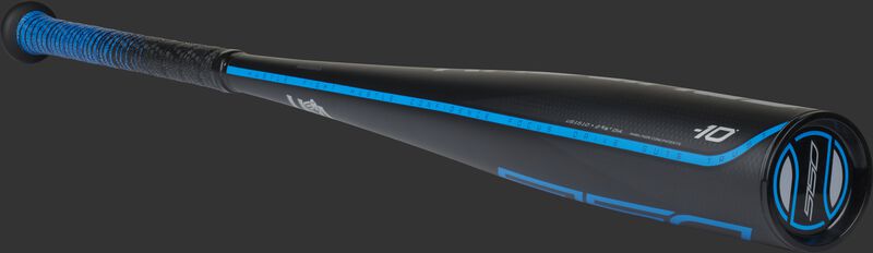 -10 Stamp on the barrel of a -10 Rawlings 5150 USA bat with a black end cap - SKU: US15