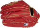 Pinky back view of scarlet red Gameday 57 Series Joey Gallo Heart of the Hide glove image number null