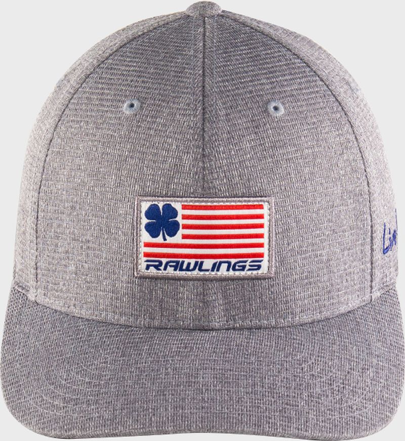 Front view of Rawlings Black Clover RBC Nation Fitted Hat - SKU: BCRBCN0061