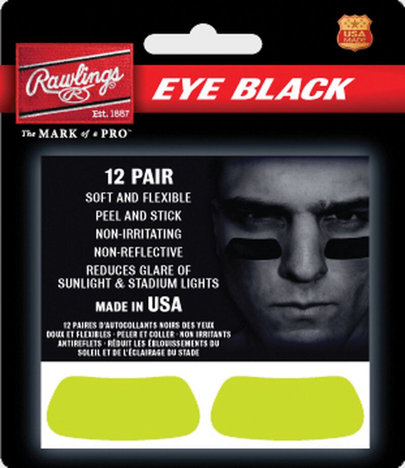 Optic Yellow Rawlings eye black stickers - SKU: EB12