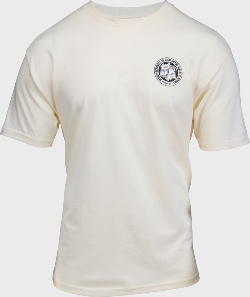 Rawlings Vintage 1922 T-Shirt, Cream, Adult S loading=