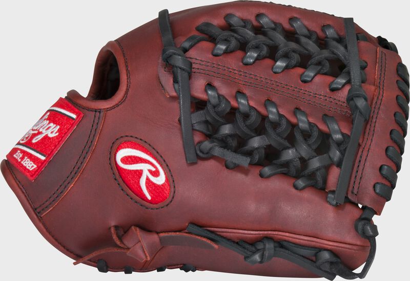 Thumb of a dark sherry PRO204P Heart of the Hide 11.5-inch infield glove with a Modified Trap-Eze web