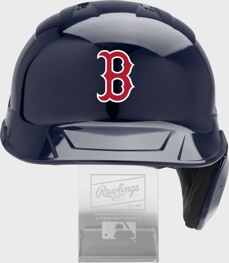 Front of a Boston Red Sox replica helmet - SKU: MLBMR-BOS