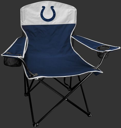 Front of Rawlings Blue and White NFL Indianapolis Colts Lineman Chair With Team Logo SKU #31021070111