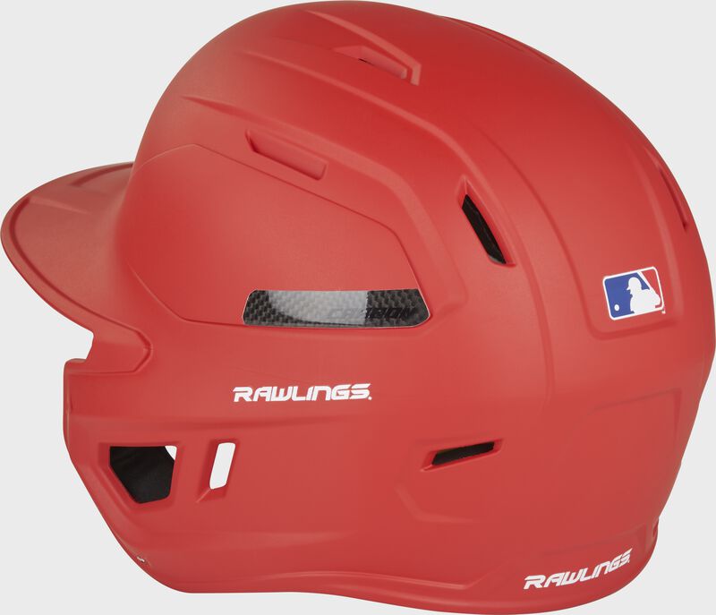 Back left-side view of Rawlings Mach Carbon Batting Helmet - SKU: CAR07A